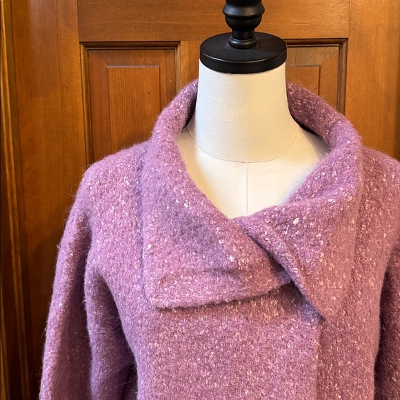 PRICE FIRM Eileen Fisher Lavender Wool Jacket Size M - Picture 7 of 10